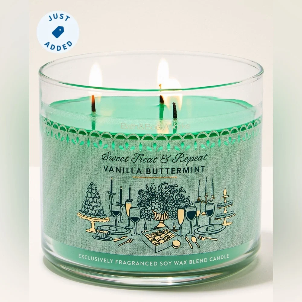 Bath and Body Works Vanilla Buttermint 3 Wick Candle